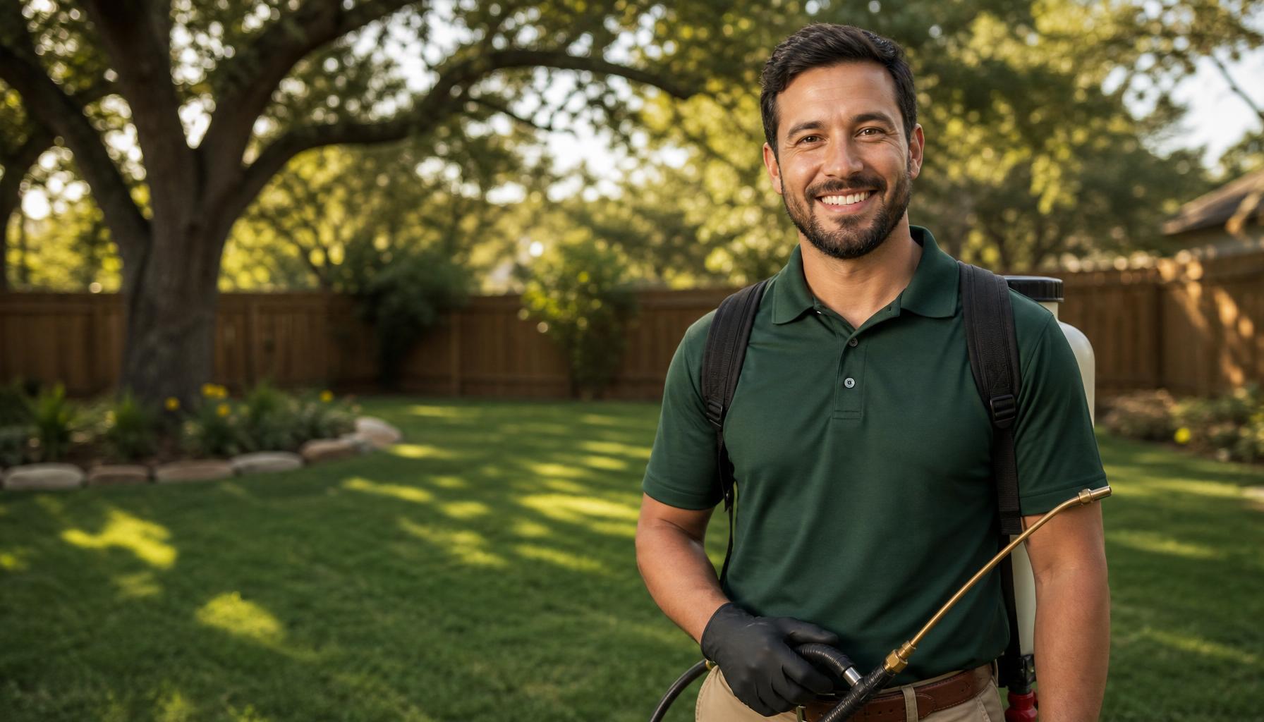 Quality Mosquito Control Austin technician preparing treatment equipment